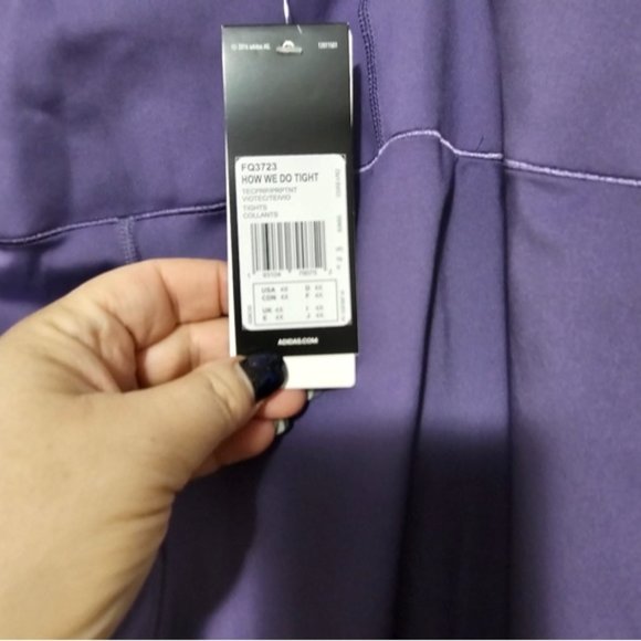 New Adidas 4x plus size leggings in purple - Picture 6 of 8